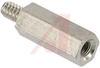 Standoff; 5/8 in.; #6-32; Brass; Hex; Zinc Plate; 9/32 in.; 3/8 in. - 70211261 - Allied Electronics, Inc.