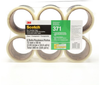 3M Scotch 371 PK6 Clear Standard Box Sealing Tape - 72 mm Width x 50 m Length - 1.8 mil Thick - 68803 - 051115-68803 - R. S. Hughes Company, Inc.