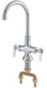 Lead Free Deck Mount Double Pantry Faucet with 6 IN Gooseneck Spout -- 0239820 - Image