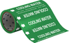 Brady B-946 White on Green Vinyl Self-Adhesive Pipe Marker - 8 in Height - 30 ft Length - Printed Msg = COOLING WATER with Left Arrow - 41457 - 754476-41457 - R. S. Hughes Company, Inc.