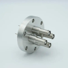 SHV-10 Coaxial Feedthrough, 4 Pins, Grounded Shield, Exposed Insulator, 2.75″ Conflat Flange - A1601-5-CF - MPF Products, INC.