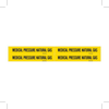 Brady B-946 Black on Yellow Vinyl Self-Adhesive Pipe Marker - 1 1/8 in Height - 3/4 in Character Height - 7 in Length - Printed Msg = MEDICAL PRESSURE NATURAL GAS - 7190-4 - 754476-90260 - R. S. Hughes Company, Inc.