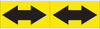 Brady B-946 Black on Yellow Vinyl Self-Adhesive Pipe Marker - 2 1/2 in Height - 7 in Length with Left / Right Arrow - 76514 - 754476-76514 - R. S. Hughes Company, Inc.