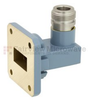 WR-75 to Type N Female Waveguide to Coax Adapter Square Cover Standard with 10 GHz to 15 GHz M Band in Copper, Paint -- FMWCA1005