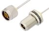 N Male to N Female Bulkhead Cable 60 Inch Length Using PE-SR405AL Coax - PE34161-60 - Pasternack