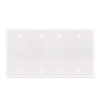 4-Gang Blank Wall Plates, Thermoplastic Standard Size Glossy Finish - 3044 - Suzhou Ele Mfg Co., Ltd.