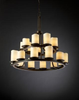 CNDL-8767-14-CREM-DBRZ Mid. Chandeliers-Pillar Candle - 497528 - Capital Lighting, Inc.