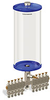 Blue Color Key, Clear View Multiple Feed Manual Lubricator, 1 gal Acrylic Reservoir, 10 Feeds, 1/4” OD Tube Outlets -- B5163-128AB101BW