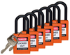 Orange Nylon Shackle Safety Padlocks - 123355 - Brady Corporation