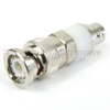 50 Ohm BNC Male (Plug) to BNC Triax Female (Jack) Adapter, Nickle Plated Brass Body, High Temp -- SM6728