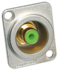 Rca Connector, Jack, 2Pos, Green; No. Of Contacts Amphenol - 23AC1097 - Newark, An Avnet Company