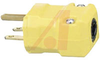 Electrical Plug; 15 A; 125 V; Yellow; 0.220 to 0.660 in.; Nylon; Brass; Steel - 70116459 - Allied Electronics, Inc.