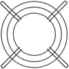 176mm Wire Form Fan Guard, Black E.D. Finish - 08190-02 - Qualtek Electronics Corp.