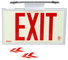 Brady Bradyglo B-347 Plastic Rectangle Red Exit Sign - 15.75 in Width x 10.85 in Height - Glow in the Dark - TEXT: EXIT - 115199 - 754473-98416 - R. S. Hughes Company, Inc.