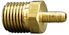 Fisnar 560704 Brass Straight Barbed Fitting 0.25 in NPT Male x 0.125 in I.D. Tube -- 560704 - Image