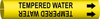 Brady Bradysnap-On B-915 Black on Yellow Plastic Snap-On Pipe Marker - 1 1/4 in Character Height - Printed Msg = TEMPERED WATER with Right Arrow - 4140-C - 754476-48644 - R. S. Hughes Company, Inc.