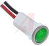 Indicator,Pnl-Mnt;Neon;Green;0.50 In;208-250 VAC;Lens,Flush;22AWG Wire Leads - 70130361 - Allied Electronics, Inc.