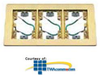 Hubbell 3-Gang Rectangular Flange for Wooden Floors - SB3085W - TelephoneStuff.com
