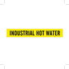 Brady B-946 Black on Yellow Vinyl Self-Adhesive Pipe Marker - 2 1/4 in Height - 2 in Character Height - 14 in Length - Printed Msg = INDUSTRIAL HOT WATER - 7161-1 - 754476-90320 - R. S. Hughes Company, Inc.