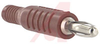 Plug; Banana Plug; 15 A; Red; Brass; Beryllium Copper; 5000 VDC; 50 degC - 70198410 - Allied Electronics, Inc.