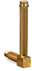 Vented Long Elbow Brass Liquid Level Gage, 4 13/32” Sight Opening, 5/8” Diameter Glass, 3/8” Male NPT Mounting Thread -- B1150-2