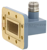 WR-137 to Type N Female Waveguide to Coax Adapter CPR-137G Grooved with 5.85 GHz to 8.2 GHz C Band in Copper, Paint -- FMWCA1017 - Image