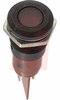 Indicator,Pnl-Mnt;LED IND 16MM 24VAC/DCFLAT RED, 1/2 WAVE RECT., BLACK CHROME - 70011759 - Allied Electronics, Inc.
