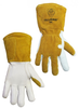 Tillman White/Gold Large Split Cowhide Leather Welding & Heat-Resistant Gloves - 608134-00490 - 608134-00490 - R. S. Hughes Company, Inc.