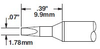 Metcal Smartheat Soldering Cartridge STTC-837 - Chisel Tip - 0.39 in Tip Length - 0.07 in Tip Width - STTC-837 - R. S. Hughes Company, Inc.
