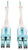 10Gb Duplex Multimode 50/125 OM3 LSZH Fiber Patch Cable with Push/Pull Tab Connectors, (LC/LC) - Aqua, 1M (3-ft.) -- N820-01M-T