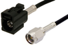 SMA Male to Black FAKRA Jack Cable 60 Inch Length Using PE-C100-LSZH Coax - PE39347A-60 - Pasternack