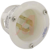 Flanged Inlet; 20 A; 250 VAC; L15-20R; White; Brass; Steel-Nickel Plated; Brass - 70116416 - Allied Electronics, Inc.