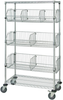 Cart W/ Wire Basket, 2Shelves, 3Bins; No. Of Bins Quantum Storage - 42AC5074 - Newark, An Avnet Company
