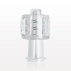 Double Dead-Ender Cap, Non-Vented, Clear - 65804 - Qosina Corp.