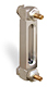 Aluminum Liquid Level Gage with Shut-Off, 4” Centerline, Back Mount 1/2