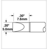 Metcal Smartheat Soldering Cartridge STTC-117 - Chisel Tip - 0.3 in Tip Length - 0.2 in Tip Width - STTC-117 - R. S. Hughes Company, Inc.