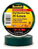 3M Scotch 35-GREEN-3/4 Green Insulating Tape - 3/4 in Width x 66 ft Length - 7 mil Thick - Electrically Insulating - 10851 - 054007-10851 - R. S. Hughes Company, Inc.