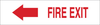 Brady B-120 Fiberglass Reinforced Polyester Rectangle White Emergency & Fire Exit Sign - 14 in Width x 3.5 in Height - TEXT: FIRE EXIT - 47247 -- 754476-47247 - Image