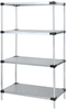 Solid Shelving, Starter Kit, 4Shelves; Shelving Unit Type Quantum Storage - 42AC8276 - Newark, An Avnet Company