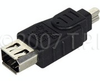 FireWire 6-Pin Jack To 4-Pin Plug Adapter -- FWA-6F-4M