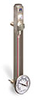 Levelux Standard Steel Liquid Level Gage, 6” Centerline, Front Mount 1/2