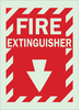 Glow-In-The-Dark Fire & Exit Sign - 80174 - Brady Corporation