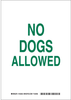Brady B-555 Aluminum Rectangle White Pet Restrictions Sign - 10 in Width x 14 in Height - TEXT: NO DOGS ALLOWED - 123554 - 754473-79163 - R. S. Hughes Company, Inc.