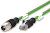 Sensor Cable, Ethernet, M12 Plug, 8 Way, Rj45 Plug, 10 M, 393.7  Rohs Compliant Metz Connect - 85X2411 - Newark, An Avnet Company
