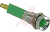 Indicator, Pnl-Mnt;LED;Green;8mm;24VDC;32mcd;Recessed Bezel;Satin Chrome - 70011592 - Allied Electronics, Inc.