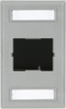 Gray Single-Gang Wallplate 1-Slot - FT192GR - Black Box