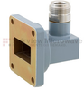 WR-102 to Type N Female Waveguide to Coax Adapter UG-1493/U Square Cover with 7 GHz to 11 GHz in Aluminum, Paint - FMWCA1038 - Fairview Microwave Inc.