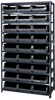 Open Shelving, 10Shelves, 27Bins, Black; Shelving Unit Type Quantum Storage - 44AC5672 - Newark, An Avnet Company