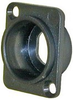 Flange fits Neutrik D series hole for 1/2