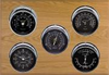5 Instrument Weather Station - Professional 2S, Chrome cases, Black dials, Oak panel -  - Maximum Weather Instruments